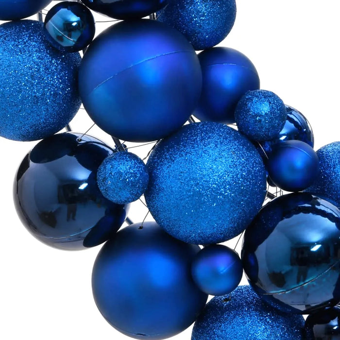 Christmas Wreath in Blue with 82 Christmas Balls 45cm - Little and Giant Explorers vidaXL