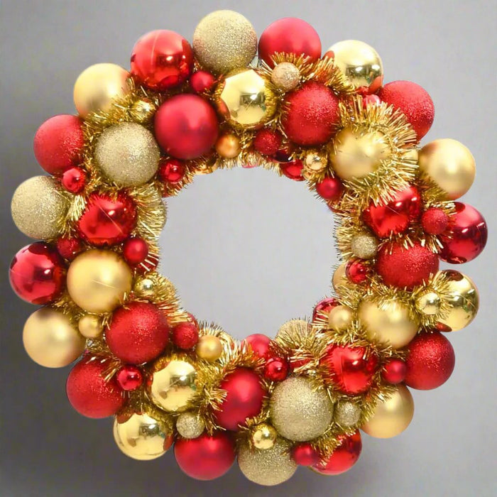 Christmas Wreath in Red and Gold 45cm - Little and Giant Explorers vidaXL