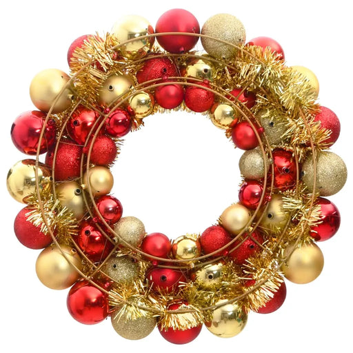 Christmas Wreath in Red and Gold 45cm - Little and Giant Explorers vidaXL