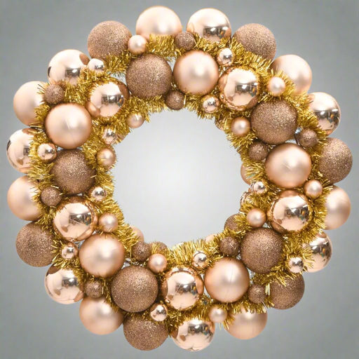 Christmas Wreath in Rose Gold 45cm - Little and Giant Explorers vidaXL