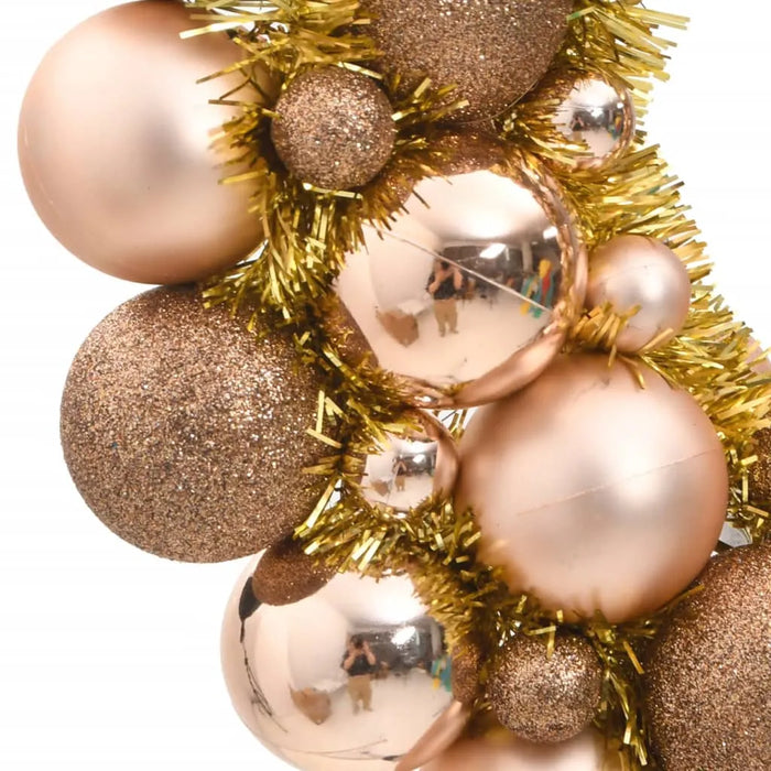 Christmas Wreath in Rose Gold 45cm - Little and Giant Explorers vidaXL