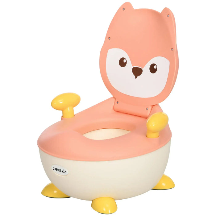 Children's potty chair with fox design on a white background