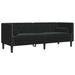Classic 3-Seater Sofa – Black Velvet | Traditional Velvet Couch - Tapered Legs VIDAXL - Little and Giant Explorers