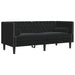 Classic 3-Seater Sofa – Black Velvet | Traditional Velvet Couch - Tapered Legs VIDAXL - Little and Giant Explorers