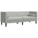 Classic 3-Seater Sofa – Light Grey Velvet | Traditional Velvet Couch - Tapered Legs VIDAXL - Little and Giant Explorers