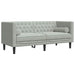 Classic 3-Seater Sofa – Light Grey Velvet | Traditional Velvet Couch - Tapered Legs VIDAXL - Little and Giant Explorers