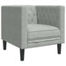 Classic 3-Seater Sofa – Light Grey Velvet | Traditional Velvet Couch - Tapered Legs VIDAXL - Little and Giant Explorers