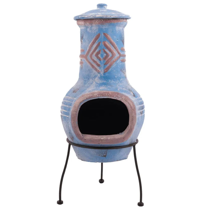 Clay Fireplace 'Colima' in Sea Blue and Red - Little and Giant Explorers RedFire