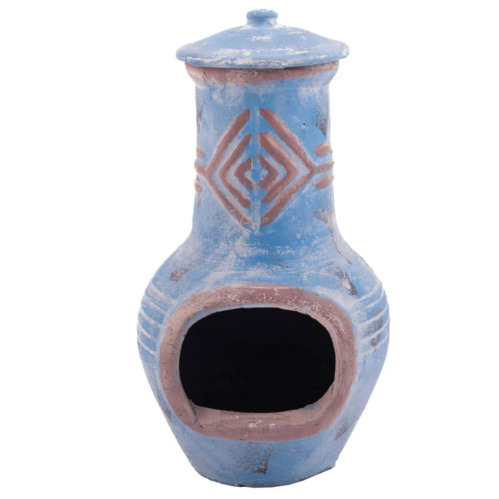 Clay Fireplace 'Colima' in Sea Blue and Red - Little and Giant Explorers RedFire