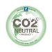 CO2 neutral product certification badge with green earth background and Vinçotte validated logo