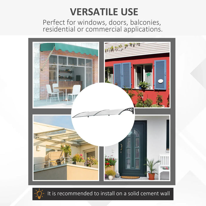 Door Canopy Awning (196 x 75cm) - Little and Giant Explorers Outsunny