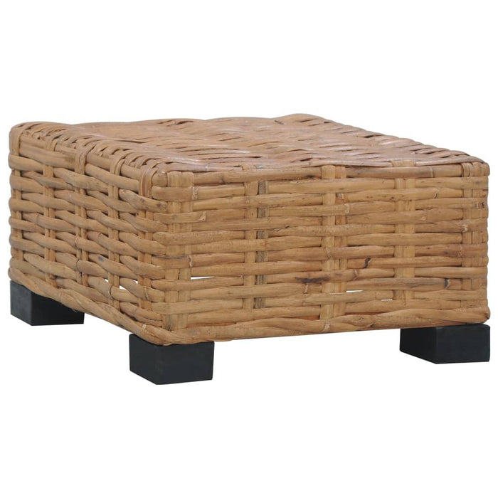 Coffee Table in Natural Rattan (47 x 47 x 28cm) - Little and Giant Explorers vidaXL