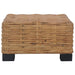 Coffee Table in Natural Rattan (47 x 47 x 28cm) - Little and Giant Explorers vidaXL