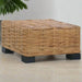 Coffee Table in Natural Rattan (47 x 47 x 28cm) - Little and Giant Explorers vidaXL