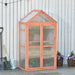 Wooden Cold Frame Polycarbonate Greenhouse with Adjustable Shelves - Little and Giant Explorers Outsunny
