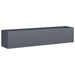 Anthracite cold rolled steel raised garden bed planter with open bottom, 200x40x40cm