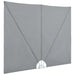 Grey collapsible side awning privacy screen for balcony or garden, 240x160cm