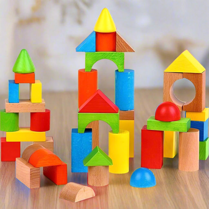 Wooden Building Blocks - Little and Giant Explorers Lelin