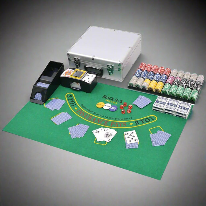 Combine Poker/Blackjack Set with 600 Laser Chips - Little and Giant Explorers vidaXL