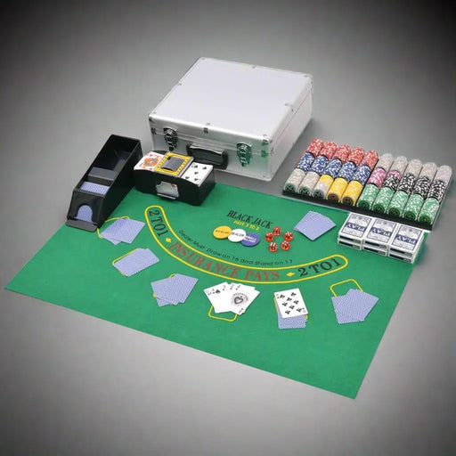 Combine Poker/Blackjack Set with 600 Laser Chips - Little and Giant Explorers vidaXL