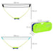 Dual sport outdoor badminton and volleyball net set with carrying case, dimensions shown