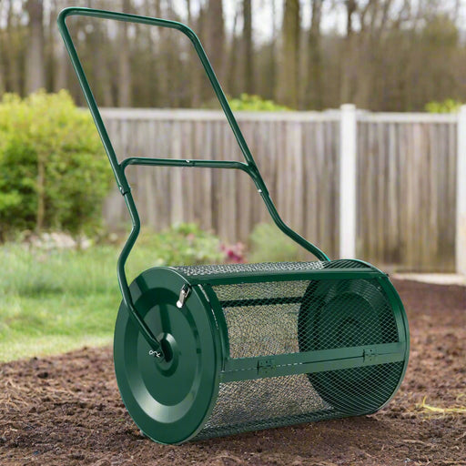 Composter Spreader Green | Professional Garden Tool with U-Shaped Handle - Little and Giant Explorers Costway