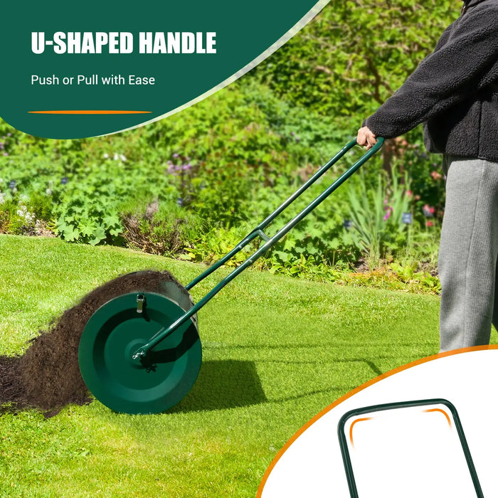 Composter Spreader Green | Professional Garden Tool with U-Shaped Handle - Little and Giant Explorers Costway