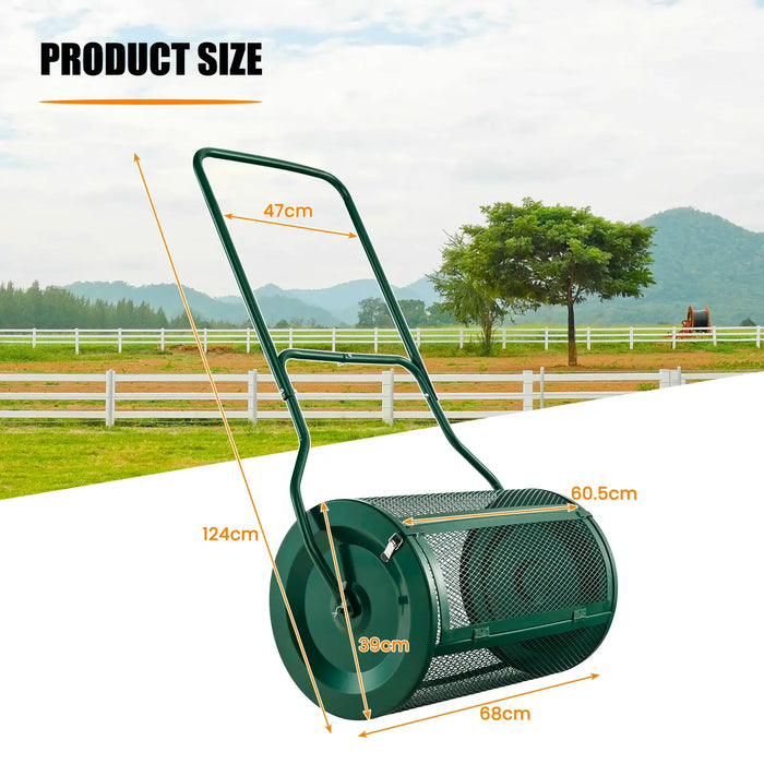 Composter Spreader Green | Professional Garden Tool with U-Shaped Handle - Little and Giant Explorers Costway