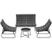 Conversation Set with Loveseat Sofa in Grey - Little and Giant Explorers Outsunny