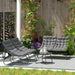 Conversation Set with Loveseat Sofa in Grey - Little and Giant Explorers Outsunny