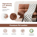 Convertible Futon Sofa Bed – Brown PU Leather | 3-in-1 Lounge, Bed and Sofa COSTWAY - Little and Giant Explorers