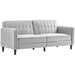 Convertible Three-Seater Sofa Bed – Light Grey Velvet | Split Back Design - Double Bed HOMCOM - Little and Giant Explorers