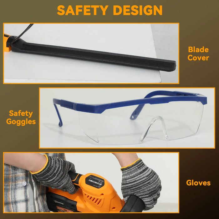 Cordless Hedge Trimmer | High Power Motor with 51cm Double-Sided Cutter - Little and Giant Explorers Outsunny