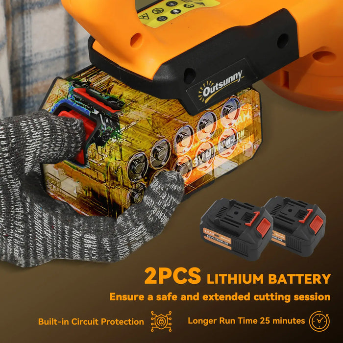 Cordless Hedge Trimmer | High Power Motor with 51cm Double-Sided Cutter - Little and Giant Explorers Outsunny