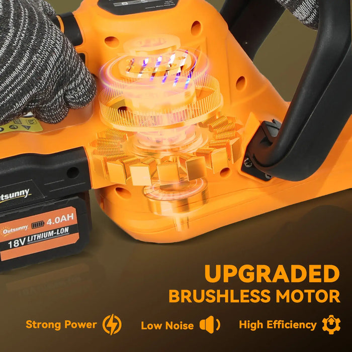 Cordless Hedge Trimmer | High Power Motor with 51cm Double-Sided Cutter - Little and Giant Explorers Outsunny