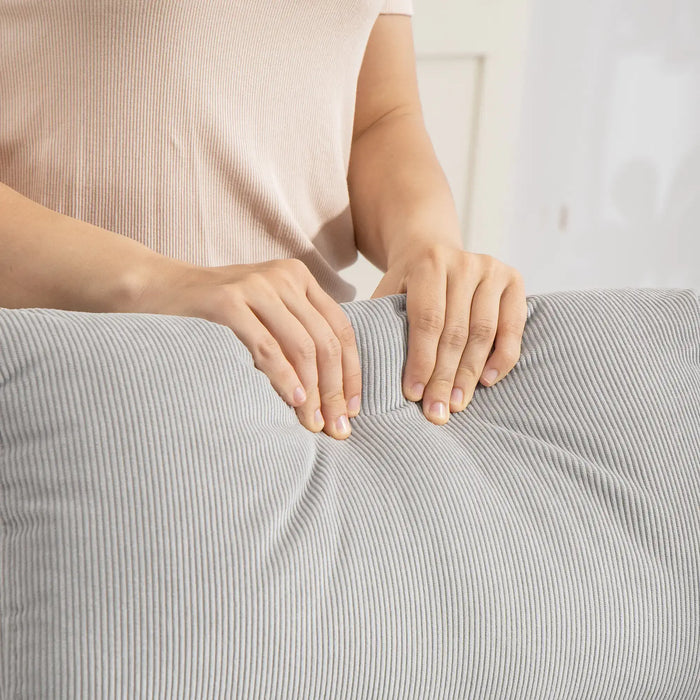 Corduroy Rocking Chair – Grey | 11° Rocking Base with Rubberwood Frame and Side Pockets HOMCOM - Little and Giant Explorers