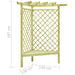 Corner Pergola with Seat in Impregnated Pinewood (130 x 130 x 197cm) - Little and Giant Explorers vidaXL