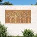 Corten Steel Garden Wall Decoration – 105cm Floral Pattern | Weathering Steel VIDAXL - Little and Giant Explorers Little and Giant Explorers