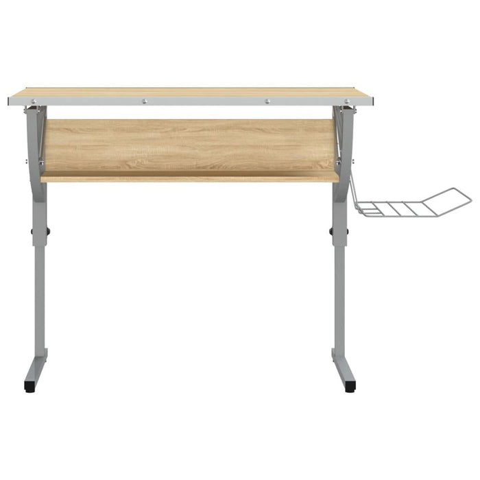 Craft Desk in Sonoma Oak and Grey - Little and Giant Explorers vidaXL