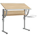 Craft Desk in Sonoma Oak and Grey - Little and Giant Explorers vidaXL