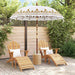 Cream Balinese Patio Umbrella | Cotton Canopy with Wooden Pole - 220cm Round VIDAXL - Little and Giant Explorers vidaXL
