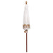 Cream Balinese Patio Umbrella | Cotton Canopy with Wooden Pole - 220cm Round VIDAXL - Little and Giant Explorers vidaXL