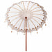 Cream Balinese Patio Umbrella | Cotton Canopy with Wooden Pole - 220cm Round VIDAXL - Little and Giant Explorers vidaXL