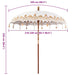 Cream Balinese Patio Umbrella | Cotton Canopy with Wooden Pole - 220cm Round VIDAXL - Little and Giant Explorers vidaXL