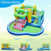 5-in-1 Bounce Castle - Crocodile Water Park with Splash Pool and Blower - Little and Giant Explorers Costway