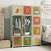 Customisable Kids Cube Storage Organiser in Green - Little and Giant Explorers Costway