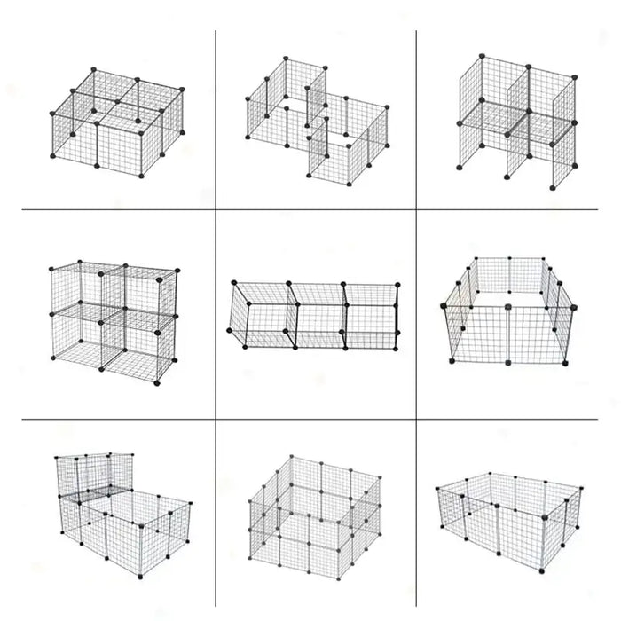 Customisable Small Animal Cage | Modular Habitat - Rabbits, Guinea Pigs and Chinchillas PAWHUT - Little and Giant Explorers PawHut