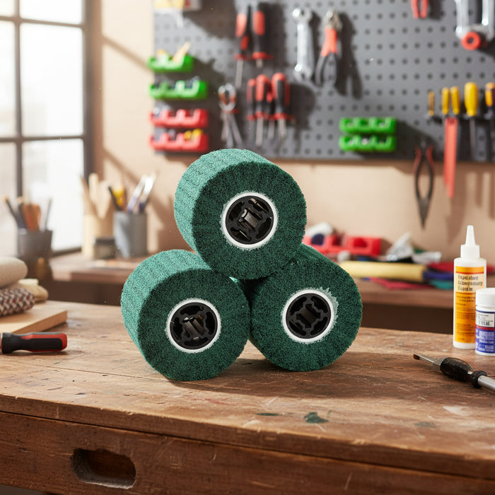 3 Sanding Rollers | 180 Grit Synthetic Fibre - Little and Giant Explorers vidaXL
