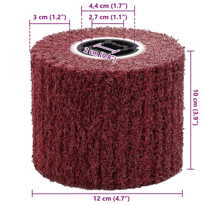 3 Sanding Rollers | 80 Grit Synthetic Fibre - Little and Giant Explorers vidaXL
