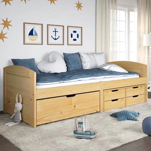 Day Bed with 5 Drawers "IRUN" (90 x 200cm) - Little and Giant Explorers vidaXL